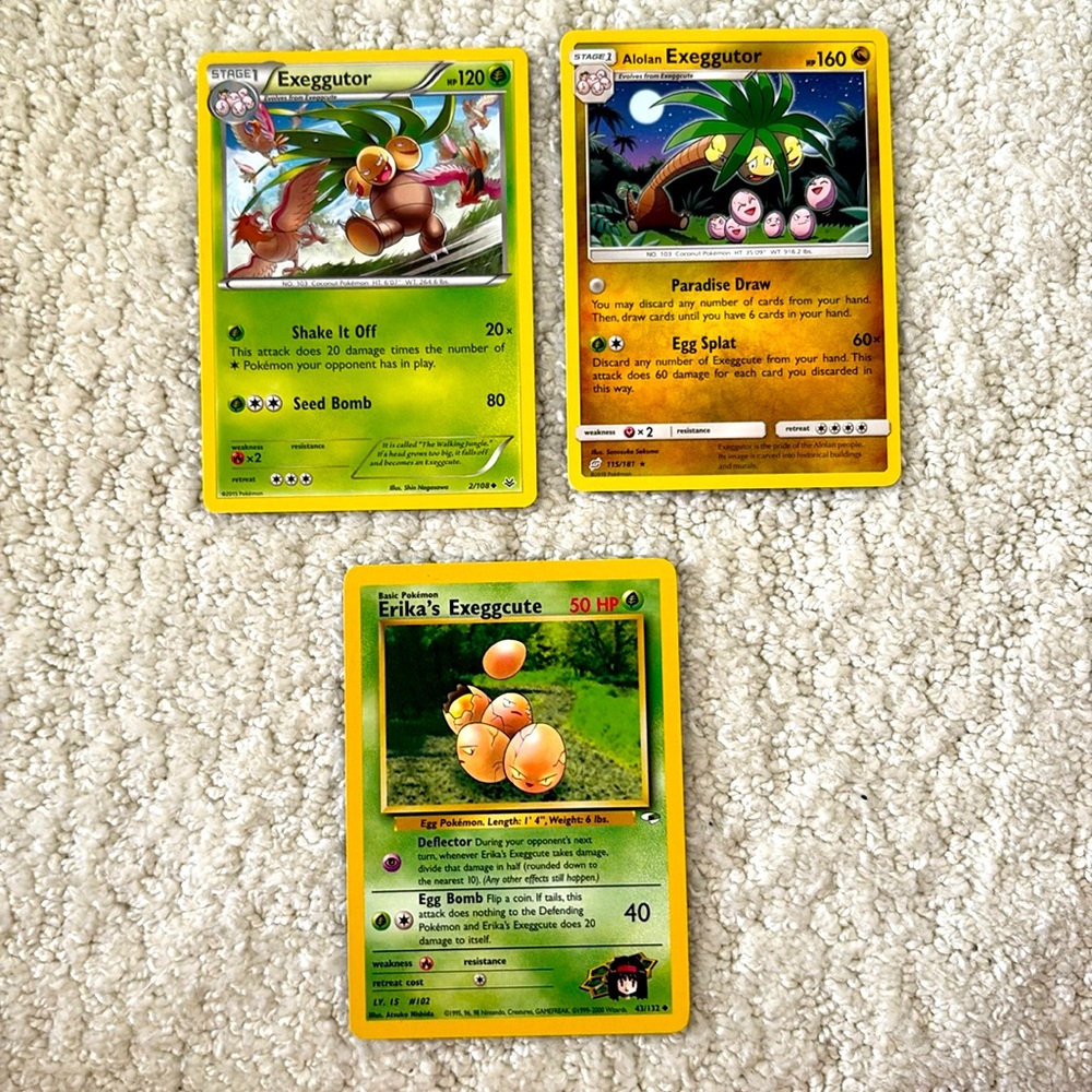 Pokémon Exeggutor card Trio